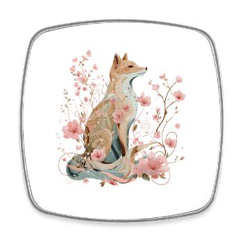 Blossom Fox - Spring in Harmony - Square fridge magnet - white - Front