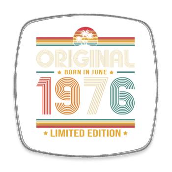 Cadeau du 50e anniversaire Millésime juin 1976 - Magnet carré - blanc - Devant
