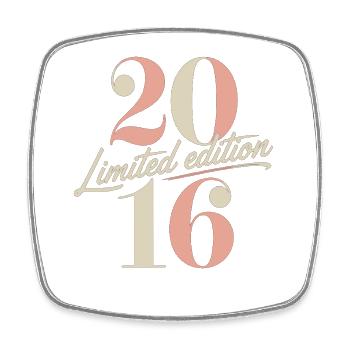 Limited Edition 2016 Geburtstag - Viereckiger Kühlschrankmagnet - Weiß - Vorne