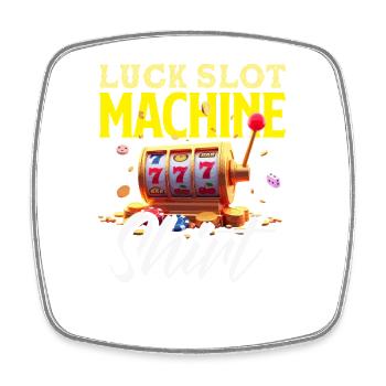 Gagnants du jackpot des machines à sous du casino - Magnet carré - blanc - Devant