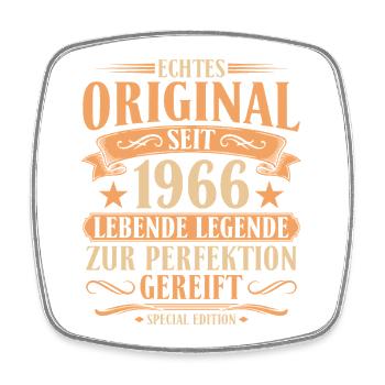 Original seit 1966 – 60. Geburtstag Retro - Viereckiger Kühlschrankmagnet - Weiß - Vorne