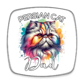 Persian Cat Dad - Square fridge magnet - white - Front
