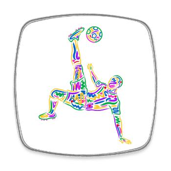 Soccer Colorful Soccer Players Kids Soccer Players - Square fridge magnet - white - Front