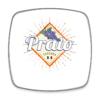Prato Toskana in Italien Weintrauben Souvenir - Viereckiger Kühlschrankmagnet - Weiß - Vorne