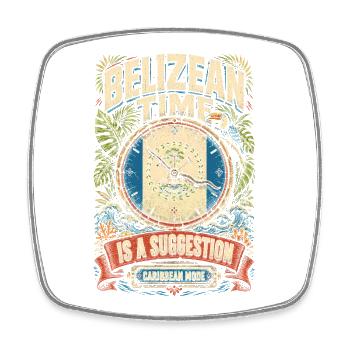 Belize Belizische Wurzel - Viereckiger Kühlschrankmagnet - Weiß - Vorne