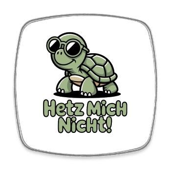  Schildkröte - Viereckiger Kühlschrankmagnet - Weiß - Vorne