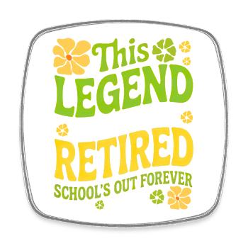 teacher Retirement Gifts for Teachers Retirement - Square fridge magnet - white - Front