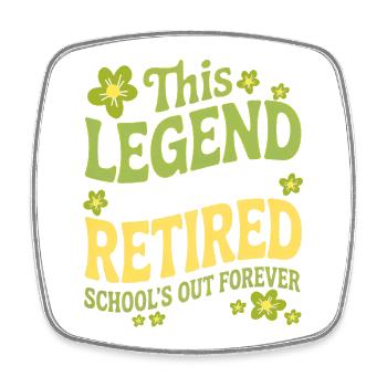 teacher Retirement Gifts for Teachers Retirement - Square fridge magnet - white - Front