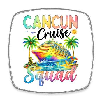 Cancun Cruise Squad - Square fridge magnet - white - Front