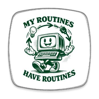 Routines for Routines | Automation - Square fridge magnet - white - Front