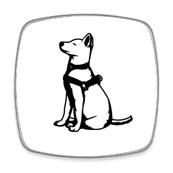 Sheepdog - Square fridge magnet - white - Front