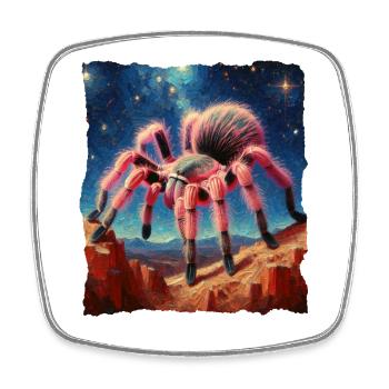 Chile Vogelspinne Starry Night - Viereckiger Kühlschrankmagnet - Weiß - Vorne