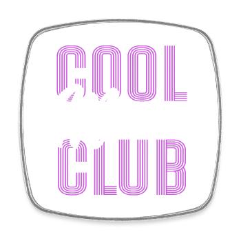 Cool Moms Club - Mama Geschenk Muttertag  - Viereckiger Kühlschrankmagnet - Weiß - Vorne