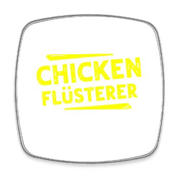Chicken Geschenk - Viereckiger Kühlschrankmagnet - Weiß - Vorne