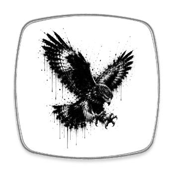 Adler splatter - Viereckiger Kühlschrankmagnet - Weiß - Vorne