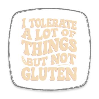 Gluten Nein, Toleranz Ja Shirt - Magnet carré - blanc - Devant