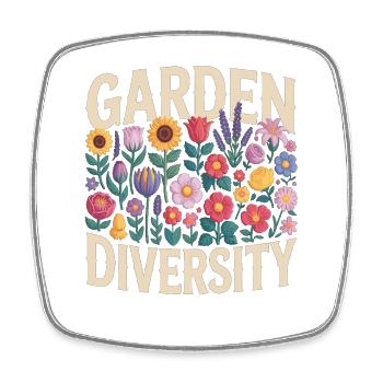 Garden Diversity Flowers Garden - Square fridge magnet - white - Front