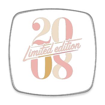2008 Limited Edition Geburtstag - Viereckiger Kühlschrankmagnet - Weiß - Vorne