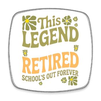 teacher Retirement Gifts for Teachers Retirement - Square fridge magnet - white - Front