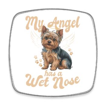 Yorkshire Terrier Yorkie Dog Breed - Square fridge magnet - white - Front