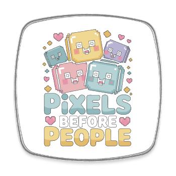 Graphic Designer Pixels Before Branding Designer - Viereckiger Kühlschrankmagnet - Weiß - Vorne