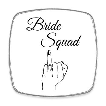 Équipe de la Mariée Audacieuse - Magnet carré - blanc - Devant
