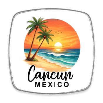 Cancun Mexico - Viereckiger Kühlschrankmagnet - Weiß - Vorne