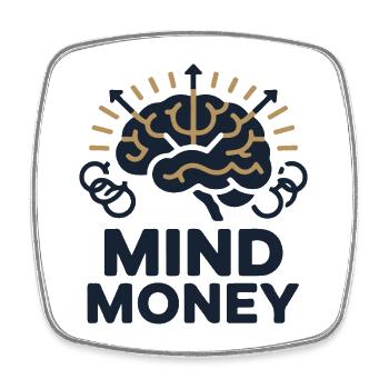 Graphique du cerveau de l’argent mental - Magnet carré - blanc - Devant