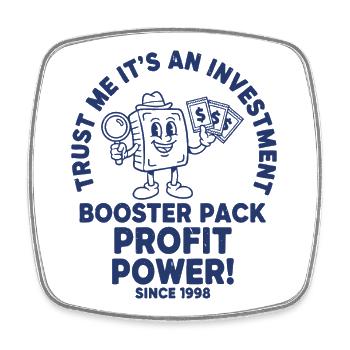 Glaub mir, es ist ein Gewinn des Investment-Booster-Packs - Viereckiger Kühlschrankmagnet - Weiß - Vorne