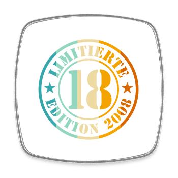 18th Birthday - Square fridge magnet - white - Front