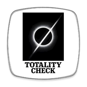 Totality checked | Eclipse - Square fridge magnet - white - Front