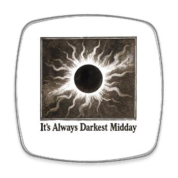 Darkest Noon | Solar eclipse - Square fridge magnet - white - Front