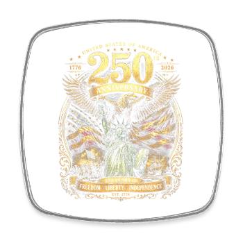 Drapeau de l’aigle du 250e jubilé des États-Unis - Magnet carré - blanc - Devant