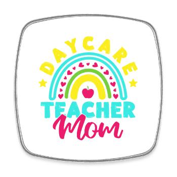Enseignante de maternelle Maman Enseignante de maternelle - Magnet carré - blanc - Devant