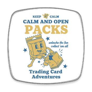 Aventures de cartes à collectionner Calm And Open Packs - Magnet carré - blanc - Devant