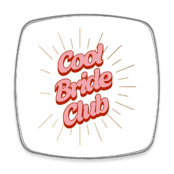 Club de la Mariée Cool - Magnet carré - blanc - Devant