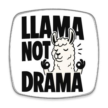 Too Glam To Give A Llama - Viereckiger Kühlschrankmagnet - Weiß - Vorne