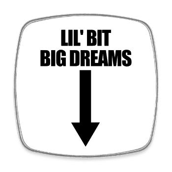 Pregnant women with small but big dreams - Square fridge magnet - white - Front