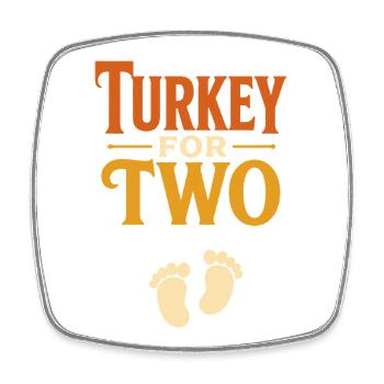 Une femme enceinte adore la Turquie pendant ses deux mois - Magnet carré - blanc - Devant