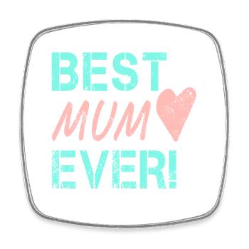 Best Mum Ever Birthday Gift for Mom - Square fridge magnet - white - Front