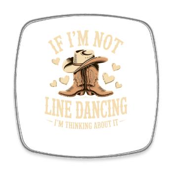 Line Dance Line Dancer Line Dancing Gifts - Square fridge magnet - white - Front