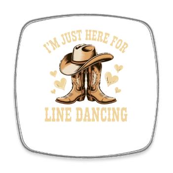 Line Dancer Line Dance Line Dancing Geschenk - Viereckiger Kühlschrankmagnet - Weiß - Vorne