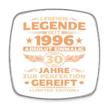 Absolut Einmalig 1996 – 30. Geburtstag Retro - Viereckiger Kühlschrankmagnet - Weiß - Vorne