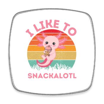 Snackalot Kawaii Bubble Tea - Square fridge magnet - white - Front