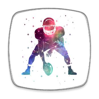 American Football Space Kids Boys Football - Square fridge magnet - white - Front