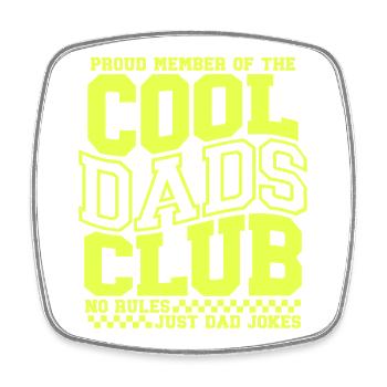 Cadeau de papa pour la fête des pères - Club des papas cool - Magnet carré - blanc - Devant