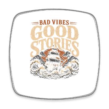 Ghost Ship Cursed Ship Maritime Spirit - Square fridge magnet - white - Front
