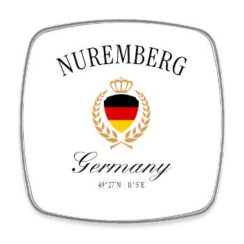 Nuremberg Coat of Arms Crown – Franconia Travel Souvenir - Square fridge magnet - white - Front