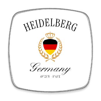 Heidelberg Wappen Krone – Reise Souvenir - Viereckiger Kühlschrankmagnet - Weiß - Vorne