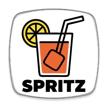 Spritz Cocktail Summer Drink Italy Holiday - Square fridge magnet - white - Front